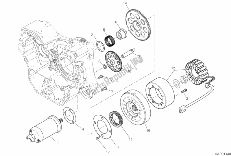 Todas as partes de Partida Elétrica E Ignição do Ducati Scrambler Cafe Racer 803 2020
